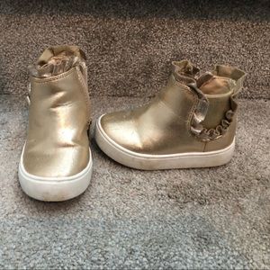 Gold Frill Children’s Boots